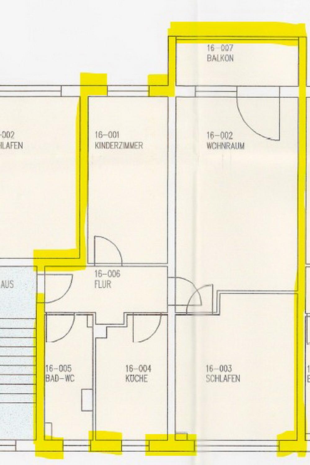 Hübsche 3 Raum Wohnung mit Balkon und Einbauküche in Wolfen — Vorschaubild 13