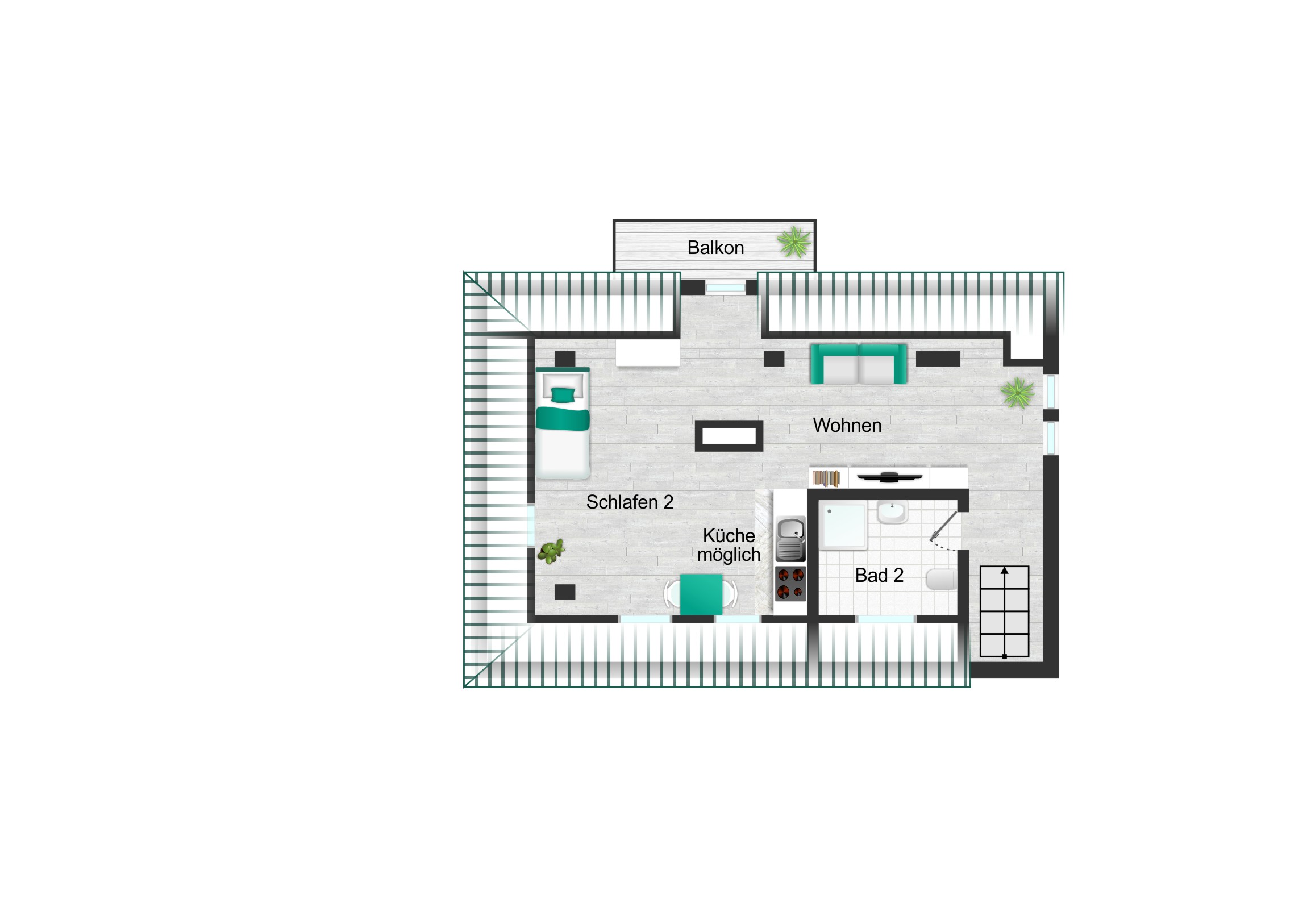 Freistehendes Einfamilienhaus mit neu ausgebautem Dachgeschoss, Vollkeller, Doppelgarage und großzügigem Grundstück — Vorschaubild 15
