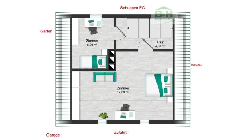 Freistehendes Einfamilienhaus mit großem Grundstück und Garage in beliebter Wohnlage von Raguhn — Vorschaubild 4