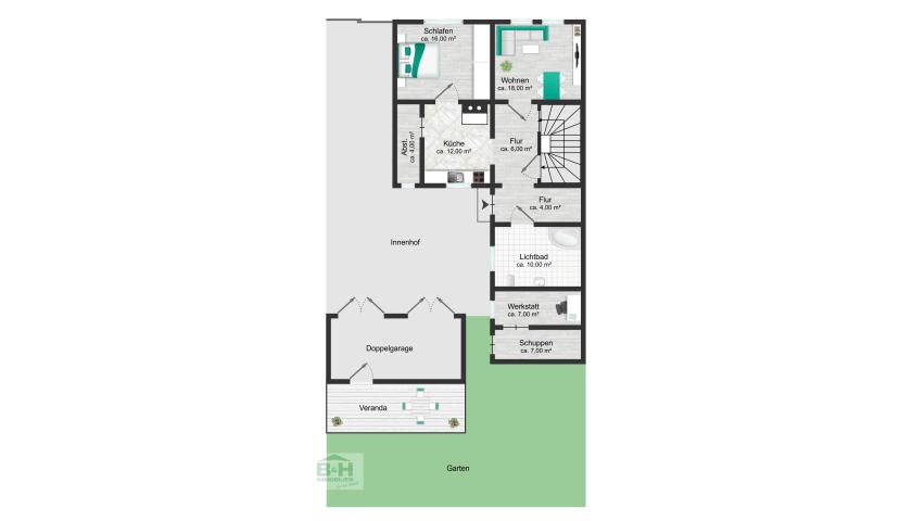 Holzweissig - Eigenheim mit Garage - ideal für Handwerker nahe Bitterfelder Bogen — Vorschaubild 20