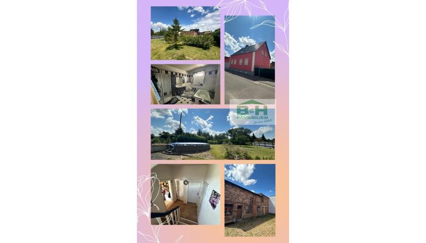 Verkauft  - Großes freistehendes saniertes Einfamilienhaus bei Zörbig, Wfl. 130 qm, Garten+Hof+Garagen 1250 qm