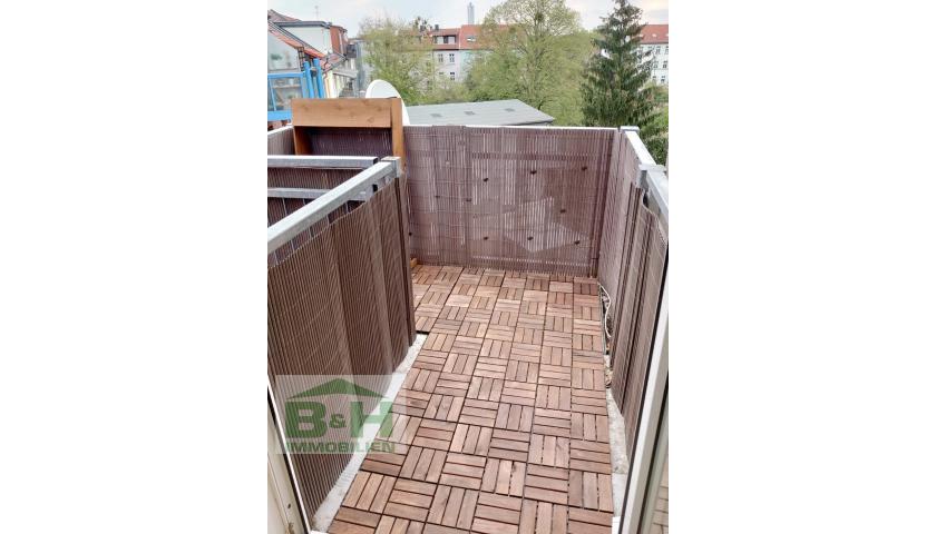 vermietet -  Süße 2 Raum-Dachwohnung mit Balkon in Dessau-Nord - klein und fein 56 qm