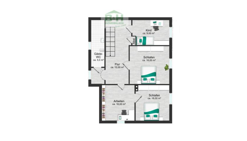 Handwerkerhaus mit viel Platz auf zwei Vollgeschossen 6 Zimmer — Vorschaubild 6